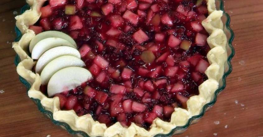 Рецепт Яблочный пирог с брусникой шаг-6