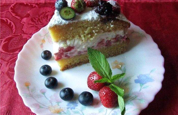 Рецепт Английский бисквит с ягодами шаг-7
