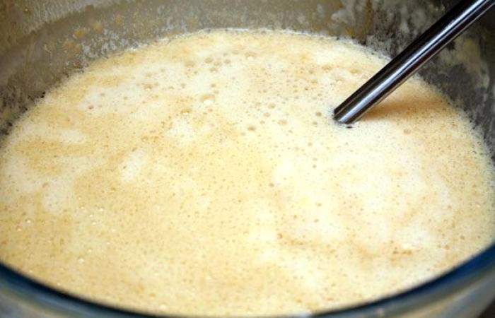 Рецепт Блины на молоке из дрожжевого теста шаг-3