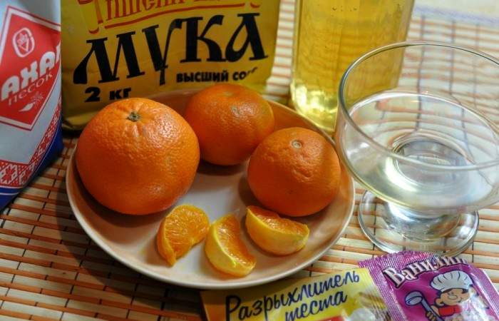 Рецепт Кекс на апельсиновом соке шаг-1