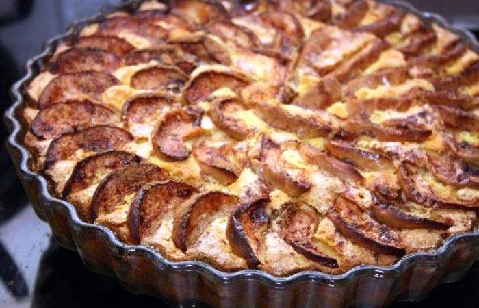 Рецепт Кукурузный пирог с яблоками шаг-6