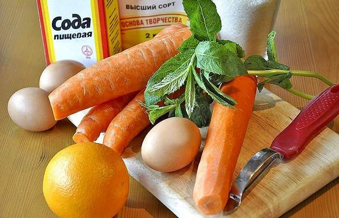 Рецепт Морковный пирог с апельсином шаг-1