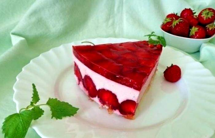 Рецепт Мраморный пирог из клубники шаг-11