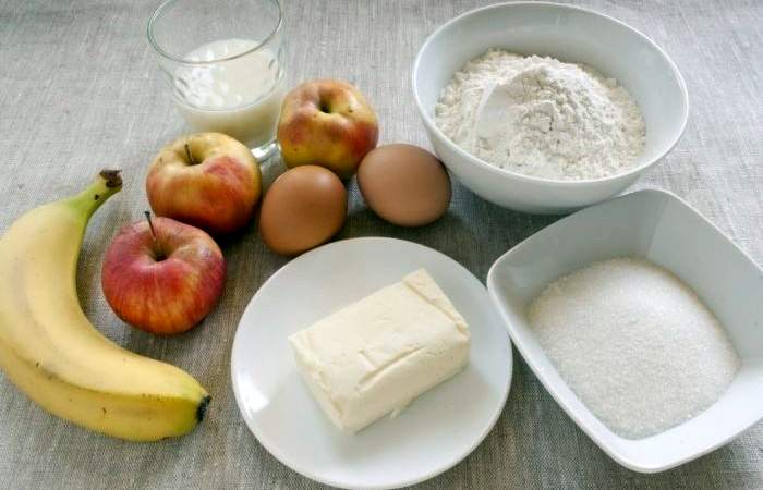 Рецепт Осенний кекс с яблоками шаг-1