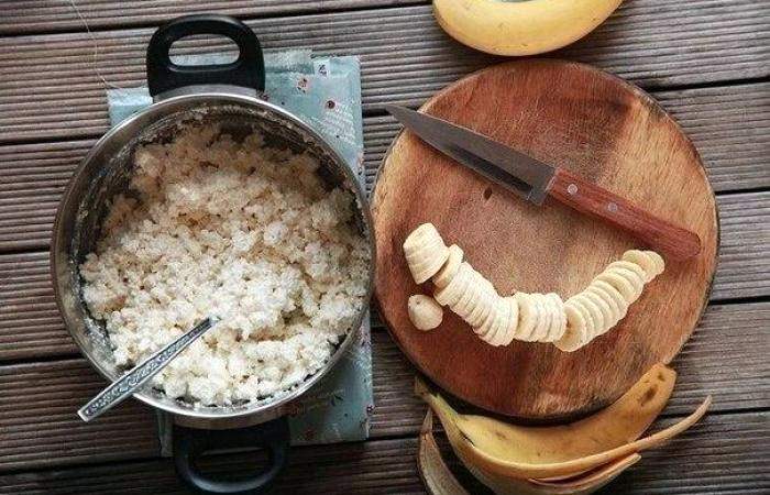 Рецепт Творожное пирожное с бананом шаг-3