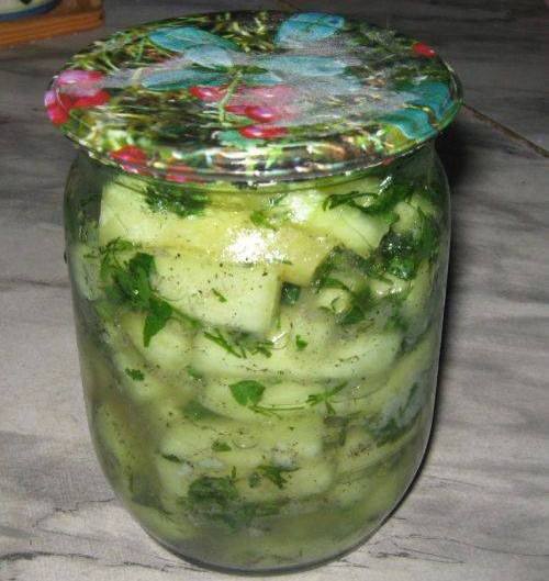Рецепт Маринованные кабачки Готовим Консервация Маринованные кабачки