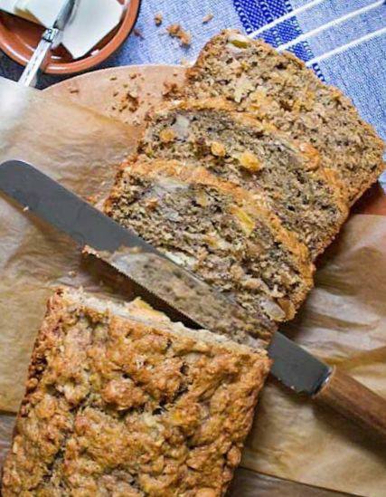 Рецепт Банановый хлеб с ананасом и орехами Готовим Закуски Банановый хлеб с ананасом и орехами
