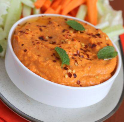 Рецепт Хумус с печёным перцем Готовим Закуски Хумус с печёным перцем