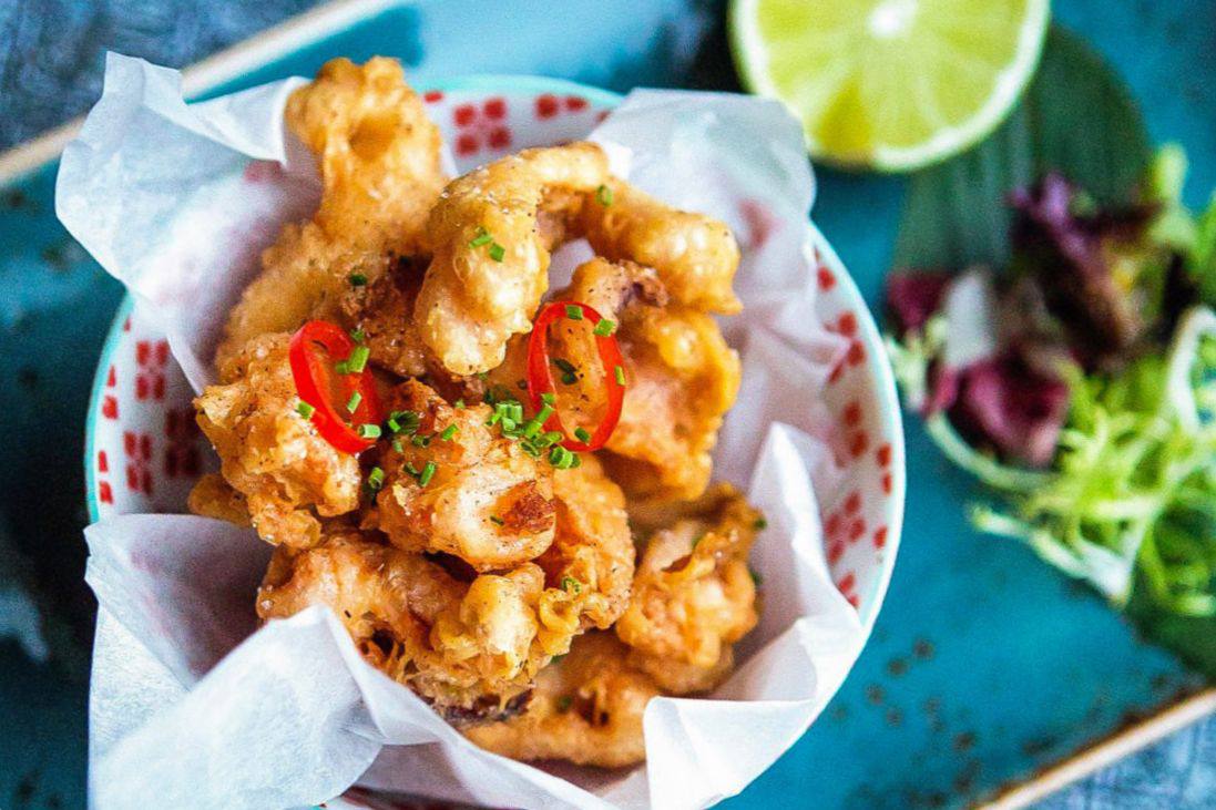 Рецепт Мини-кальмары с соусом кимчи майо Готовим Закуски Мини-кальмары с соусом кимчи майо