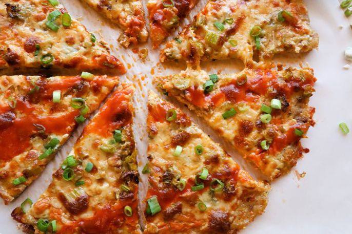 Рецепт Пицца на «тесте» из курицы Готовим Закуски Пицца на «тесте» из курицы