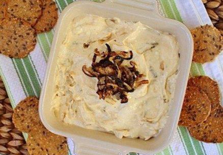 Рецепт Тыквенный дип с козьим сыром и жареным луком Готовим Закуски Тыквенный дип с козьим сыром и жареным луком