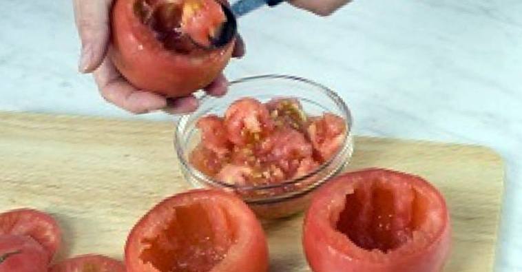 Рецепт Фаршированные помидоры с овощами шаг-1