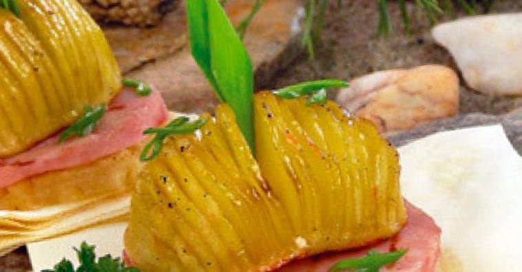 Рецепт Картофель с ветчиной и ананасом шаг-1