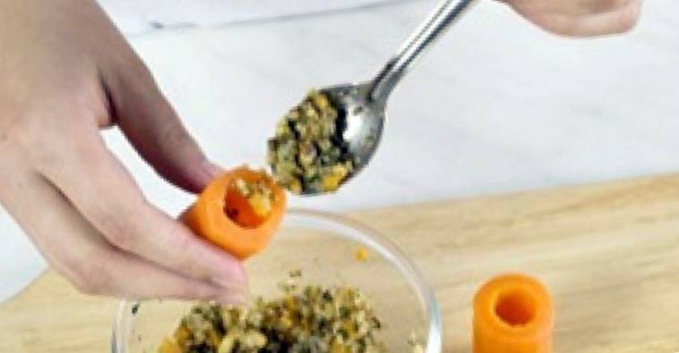 Рецепт Морковные рулетики с ореховым фаршем  шаг-2