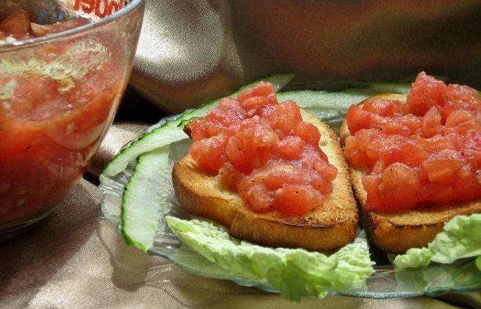 Рецепт Брускетта с помидорами шаг-5