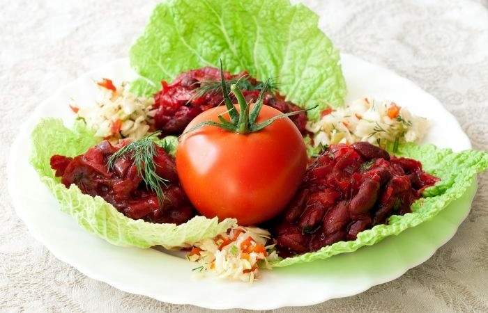 Рецепт Фасоль со свеклой Готовим Закуски Фасоль со свеклой