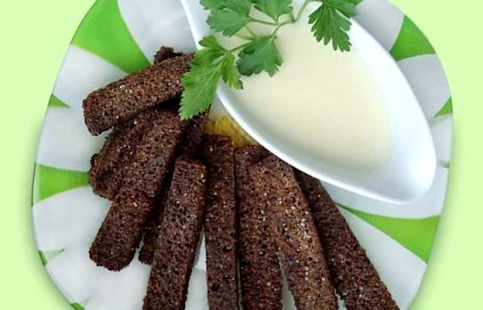 Рецепт Гренки бородинские Готовим Закуски Гренки бородинские