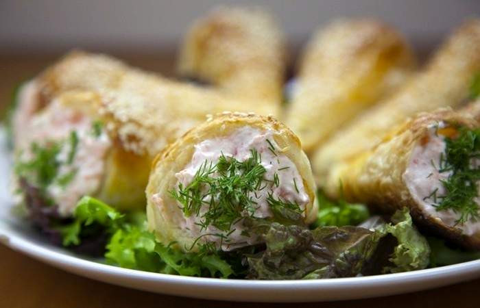 Рецепт Кулечки с муссом из форели Готовим Закуски Кулечки с муссом из форели
