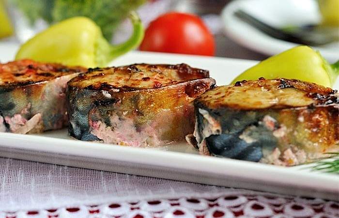 Рецепт Скумбрия, запеченная с горчицей и майонезом Готовим Закуски Скумбрия, запеченная с горчицей и майонезом