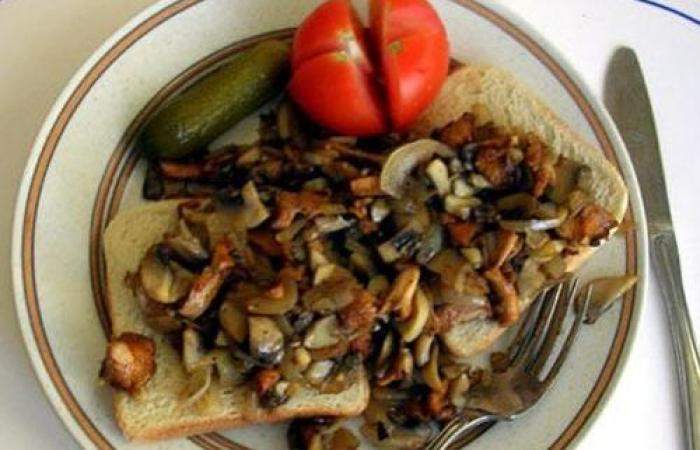 Рецепт Тосты с грибами шаг-9