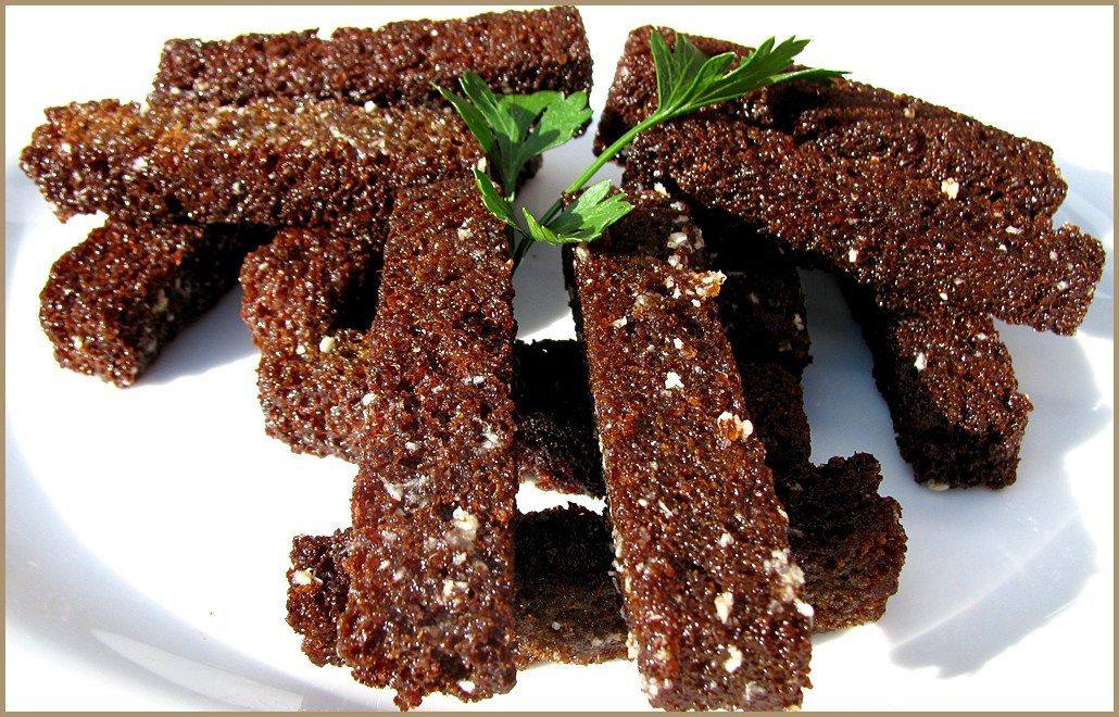 Рецепт Гренки с чесноком и укропом Готовим Закуски Гренки с чесноком и укропом