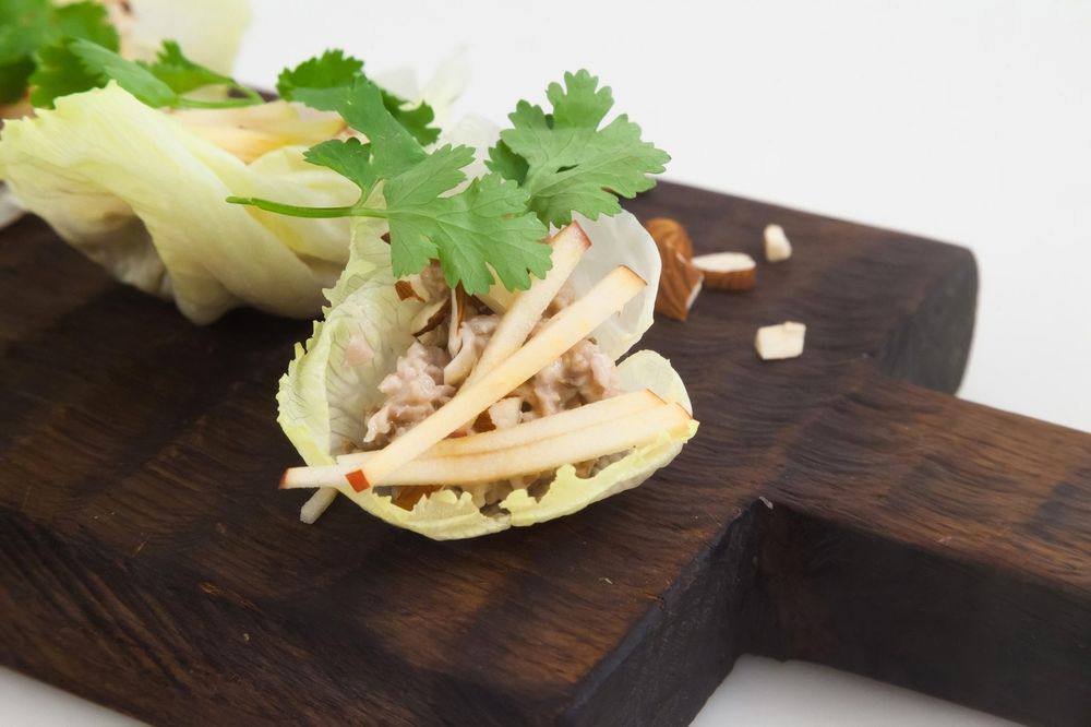 Рецепт Низкоуглеводный тако с курицей и миндалем Готовим Закуски Низкоуглеводный тако с курицей и миндалем