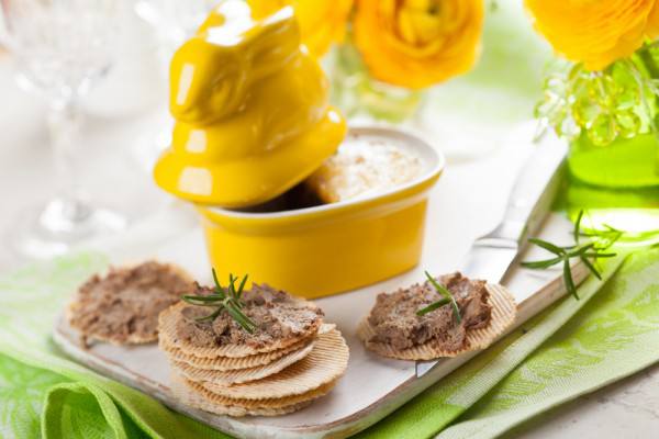 Рецепт Пасхальный паштет из куриной печени Готовим Закуски Пасхальный паштет из куриной печени