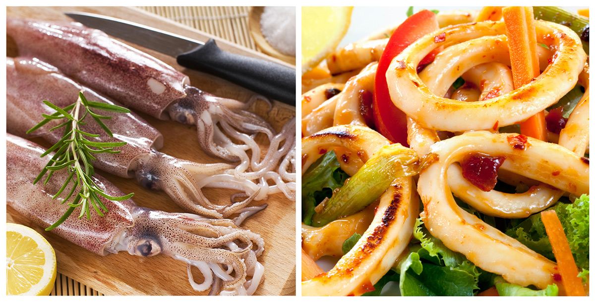 Корейская кухня: Блинчики чон с кальмарами и овощами (Оджиньо ячхэ джон) рецепт с фото