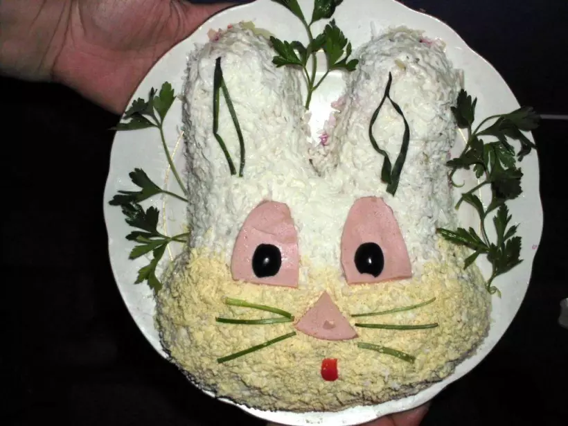 Готовим Салаты Новогодний салат кролик