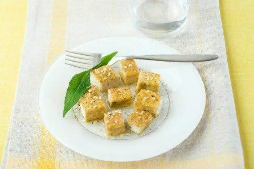 Готовим Закуски Теплый тофу под острым чесночным соусом