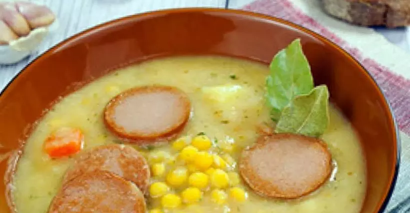 Готовим Супы Гороховый суп с колбасой