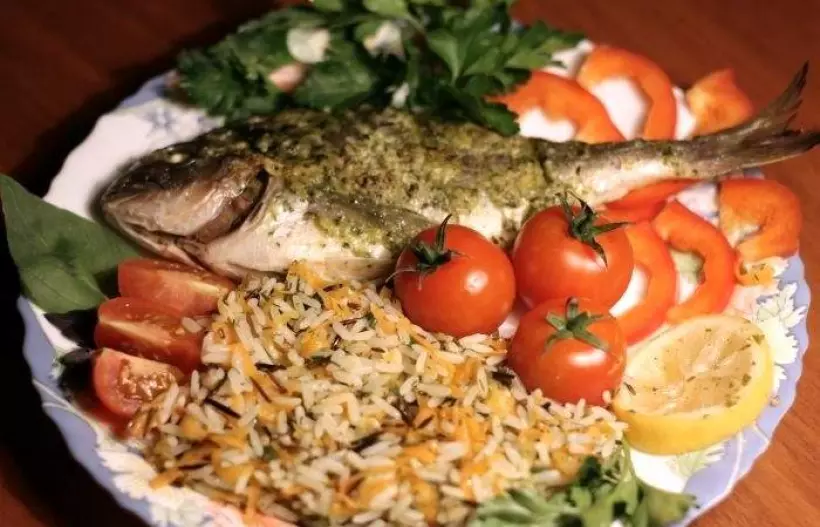 Готовим Рыба Дорадо с рисом и базиликом