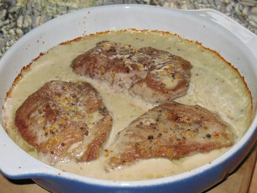 Готовим Мясо Свинина со сливками и сыром