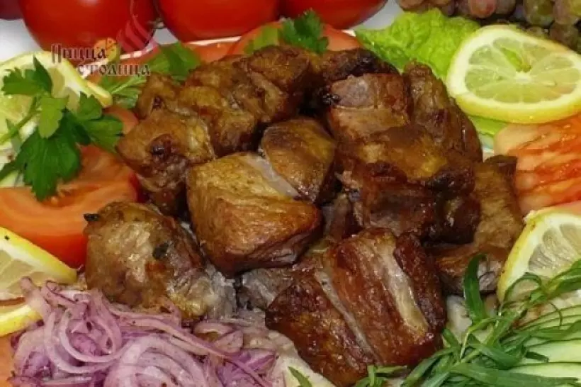 Готовим Мясо Шашлык из свинины в духовке на луковой «подушке»