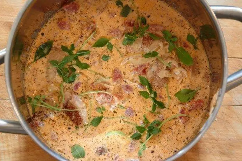 Готовим Мясо Курица, тушенная в томатно-сливочном соусе