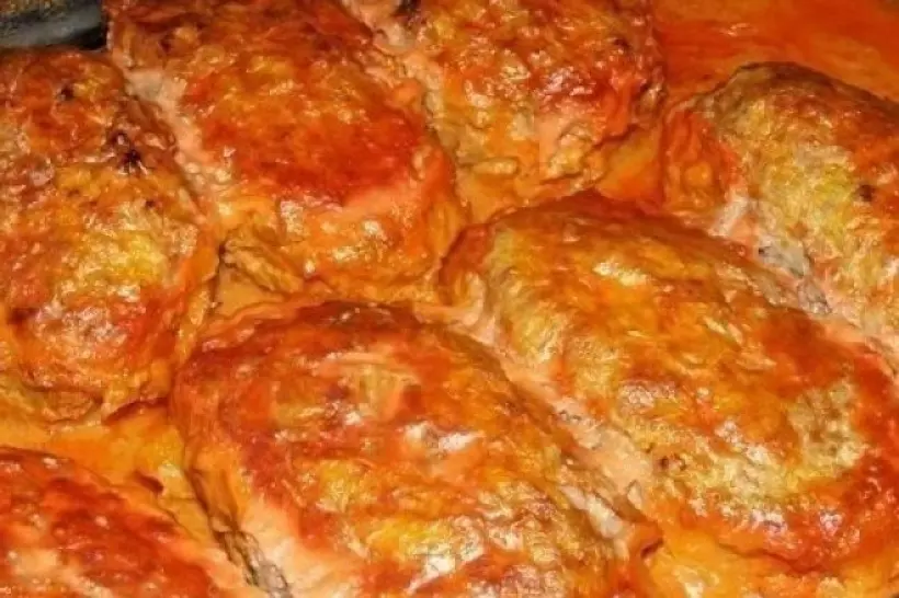 Готовим Мясо Ленивые голубцы с мясным фаршем в томатном соусе