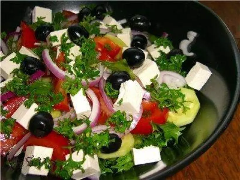 Готовим Салаты Греческий салат со шпинатом