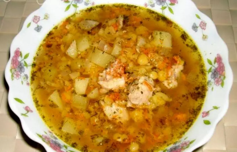 Готовим Супы Гороховый суп со свининой в мультиварке