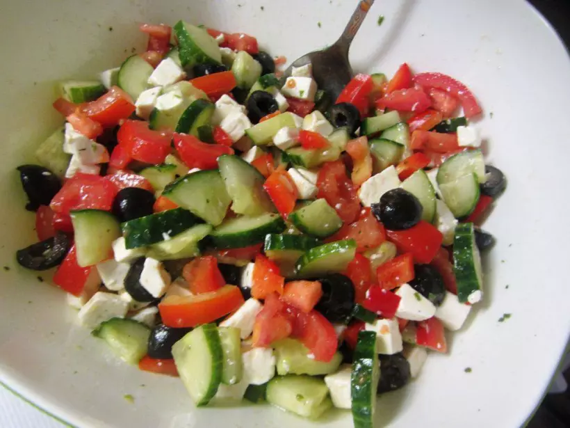 Готовим Салаты Греческий салат с зеленью
