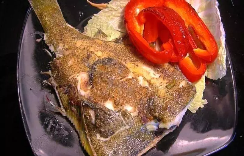 Готовим Рыба Камбала на сковороде гриль