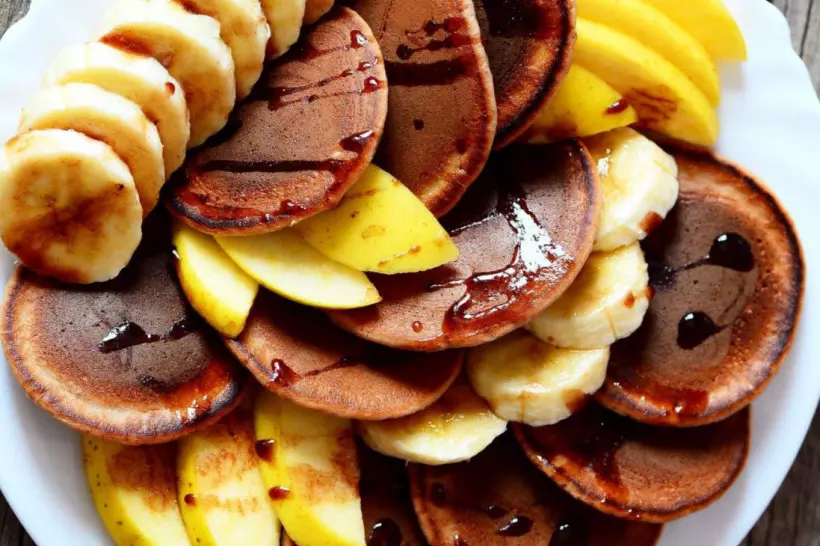 Готовим Десерты Шоколадные панкейки с бананом