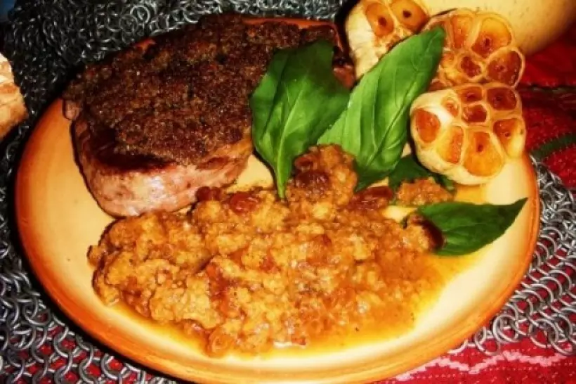 Готовим Мясо Антрекот под хлебной корочкой с соусом «Коньячный»