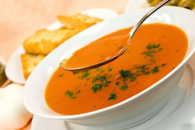 Готовим Вегетарианские Индийский томатный суп