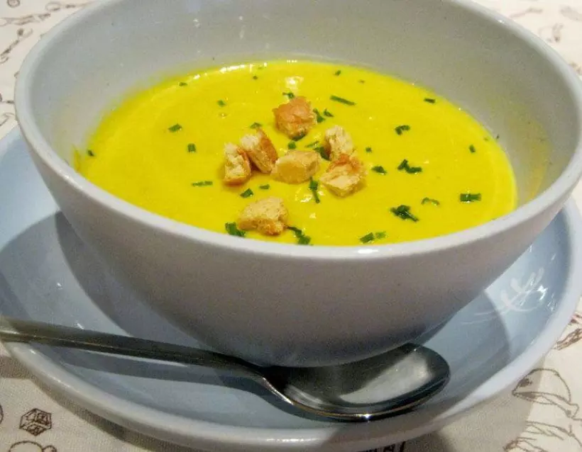 Готовим Вегетарианские Суп из тыквы и кабачков