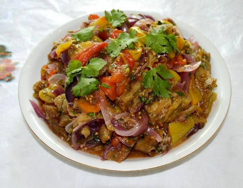 Готовим Салаты Армянский салат из печеных овощей