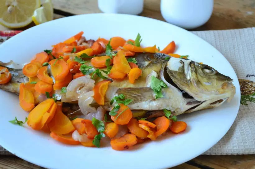 Готовим Рыба Сазан с овощами