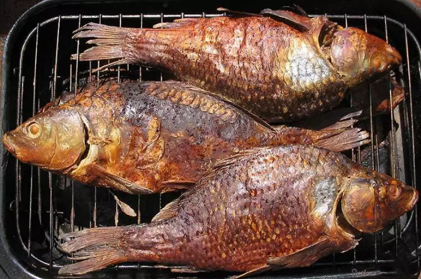 Готовим Рыба Сазан горячего копчения