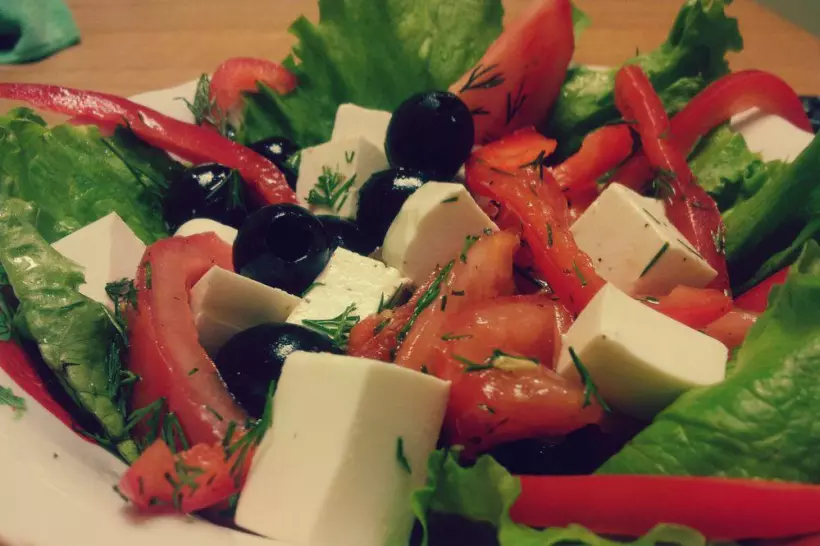 Готовим Салаты Греческий салат с сыром фетакса