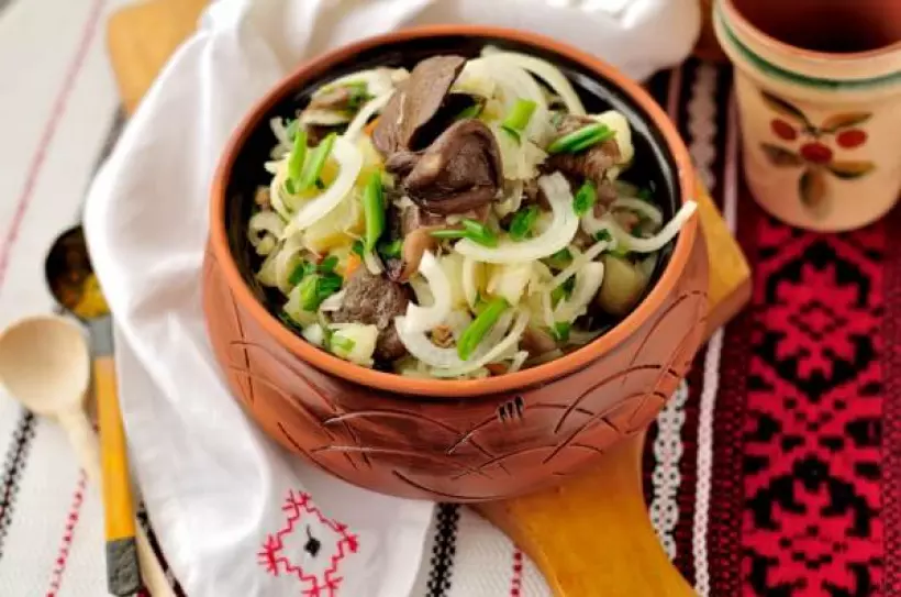 Готовим Салаты Картофельный салат с маринованными грибами