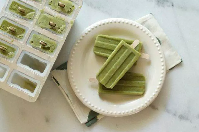 Готовим Десерты Зеленое мороженое со шпинатом